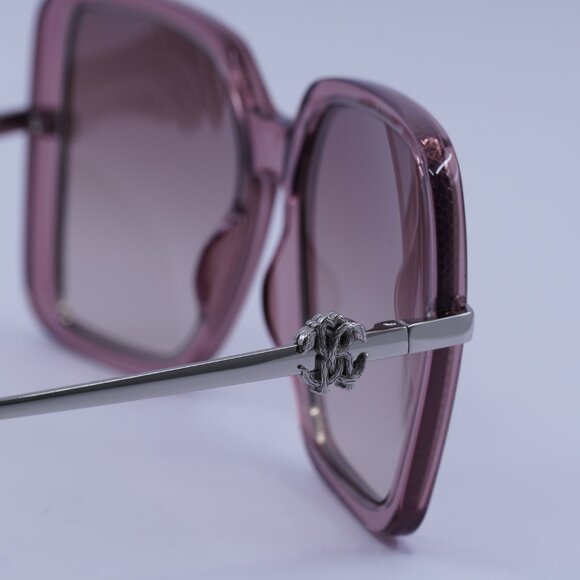 Roberto Cavalli SRC007 0D48 Sunglasses Pink Square Frame, Brown Lenses - Picture 10 of 11